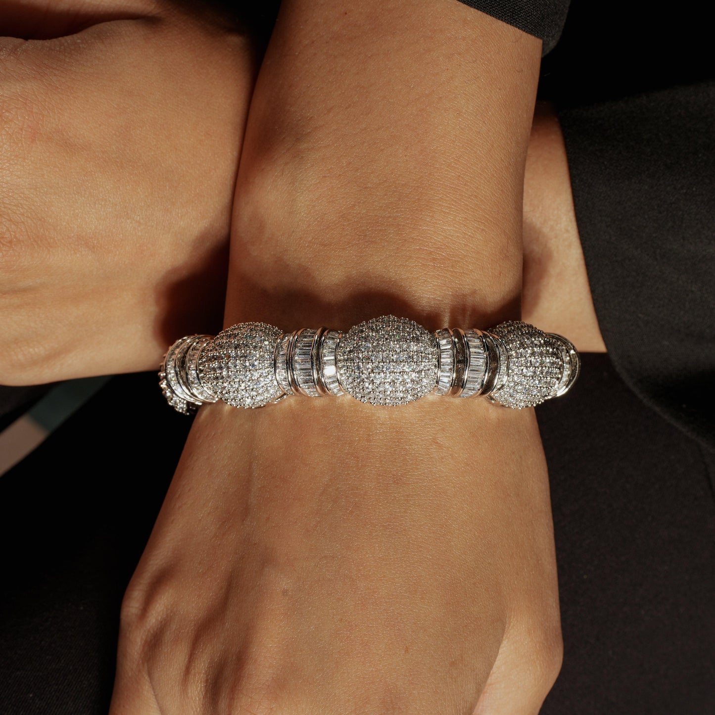 Luxurious American Diamond Statement Bracelet
