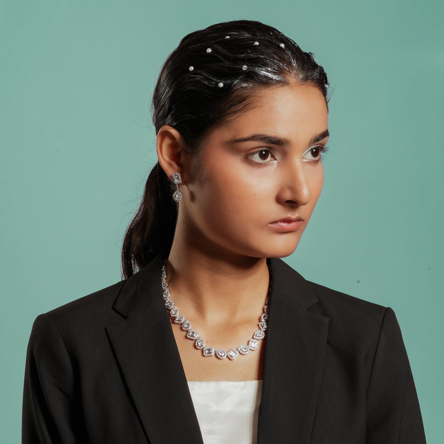 Timeless American Diamond Necklace Set