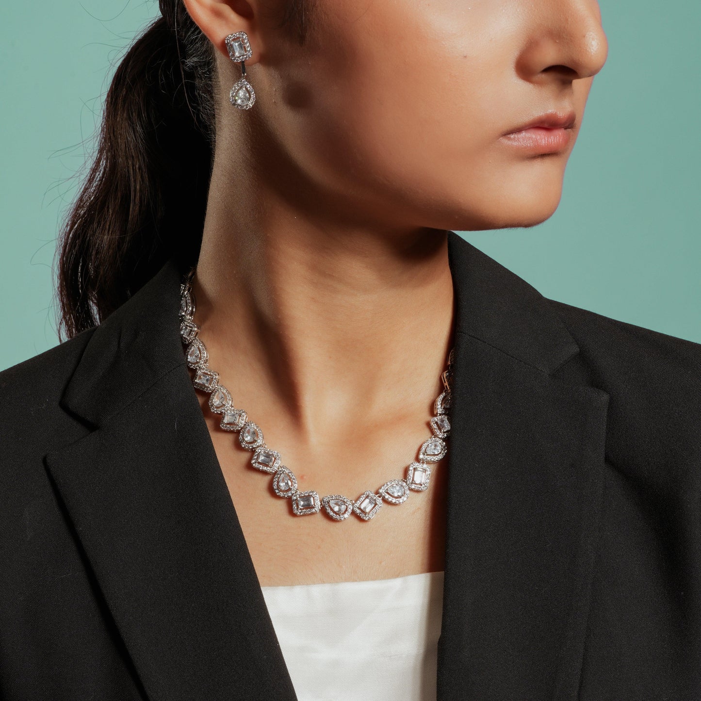 Timeless American Diamond Necklace Set