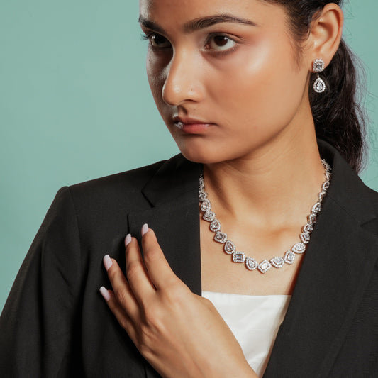 Timeless American Diamond Necklace Set