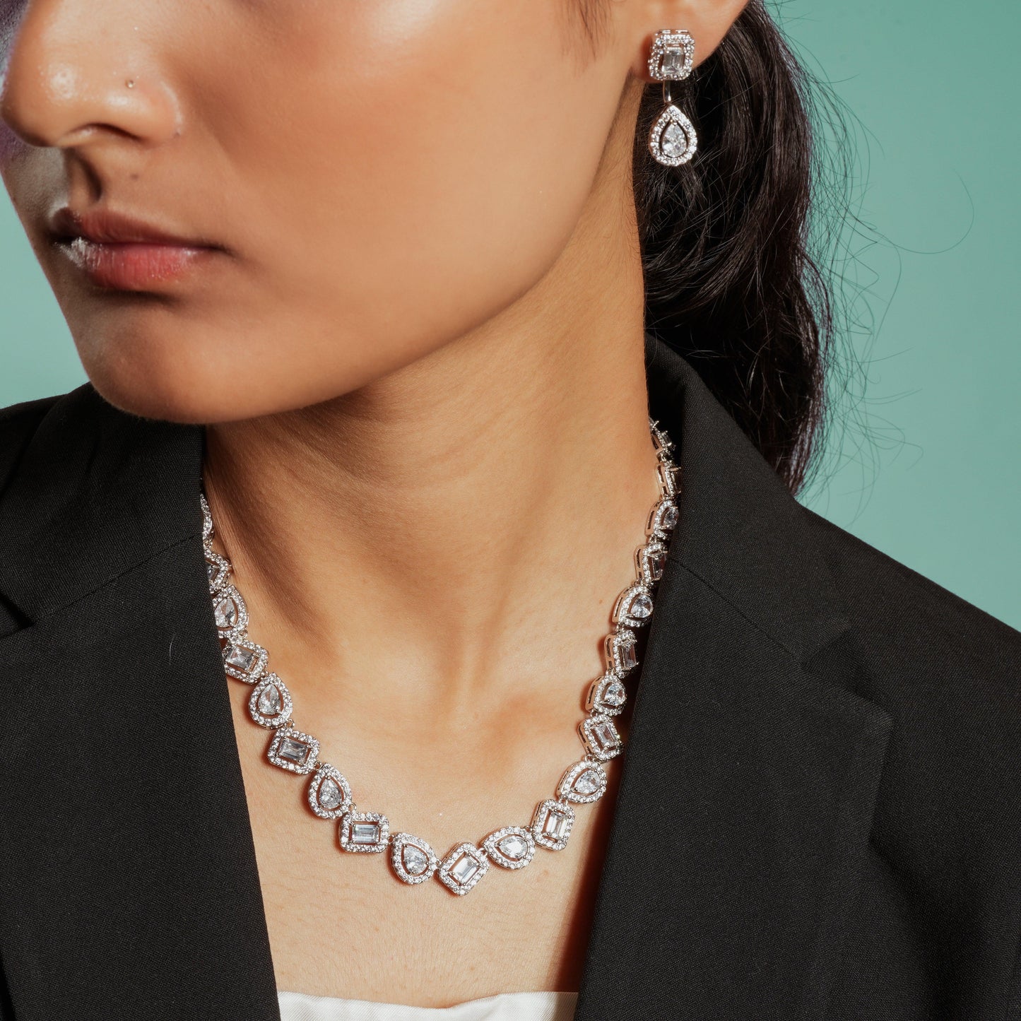 Timeless American Diamond Necklace Set