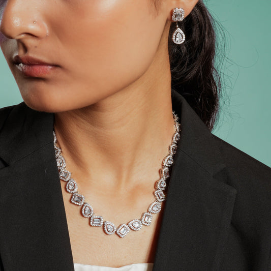 Timeless American Diamond Necklace Set