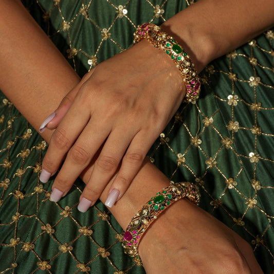 Royal Jadau Bangles – A Timeless Treasure