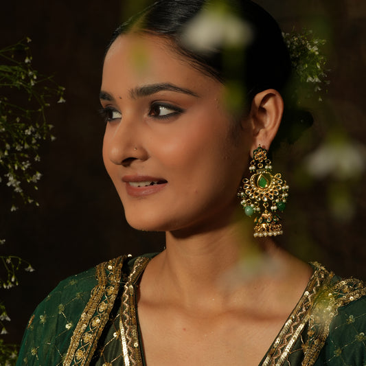 Royal Kundan Jhumka Earrings – A Majestic Elegance