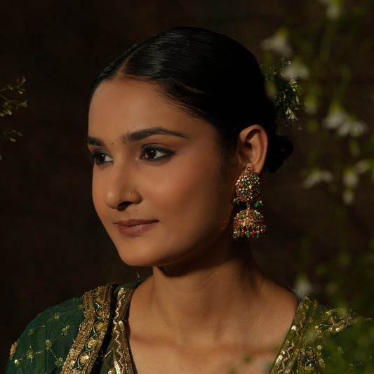 Regal Jadau Kundan Jhumka Earrings
