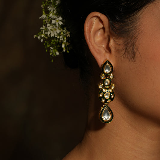 Timeless Kundan & Meenakari Drop Earrings