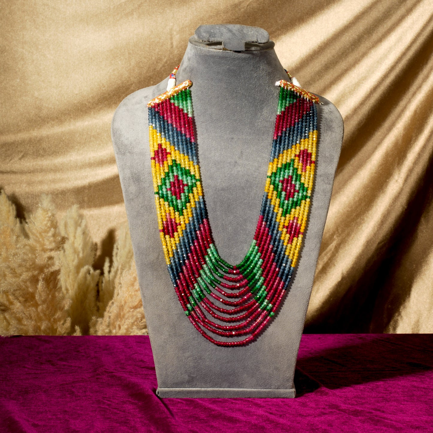Vibrant Handcrafted Multicolor Beaded Necklace