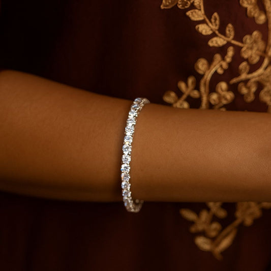 Dazzling Solitaire American Diamond Bangles