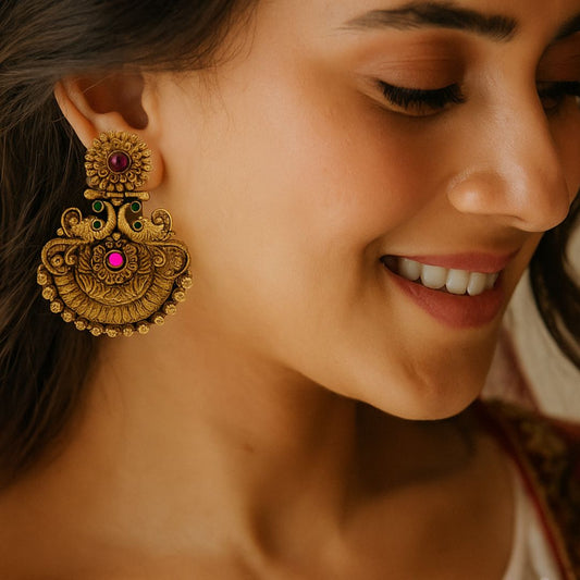 Devi Elegance Temple Earrings