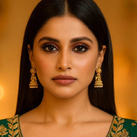Divine Temple Jhumka Earrings