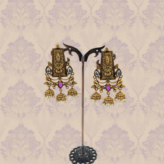 Divya Vriksha Temple Drop Earrings