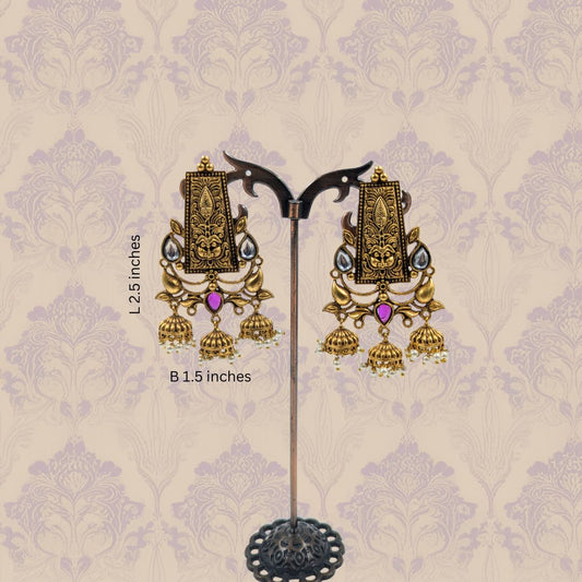 Divya Vriksha Temple Drop Earrings