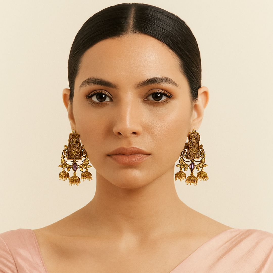 Divya Vriksha Temple Drop Earrings