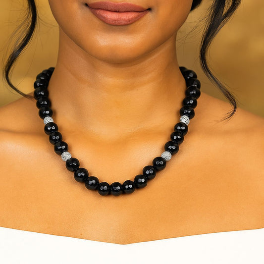 Elegant Noir Korean Fashion Necklace Set