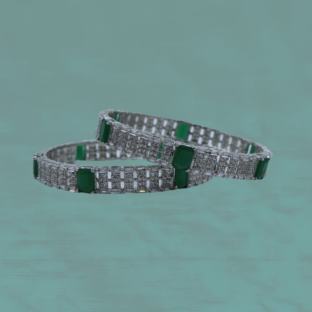 Emerald Grace American Diamond Bangles