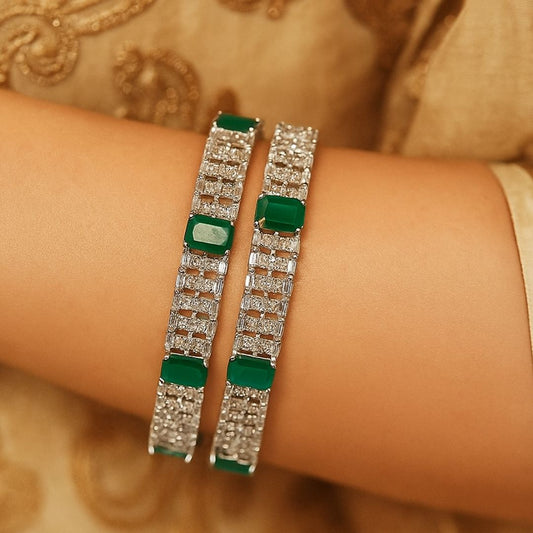 Emerald Grace American Diamond Bangles