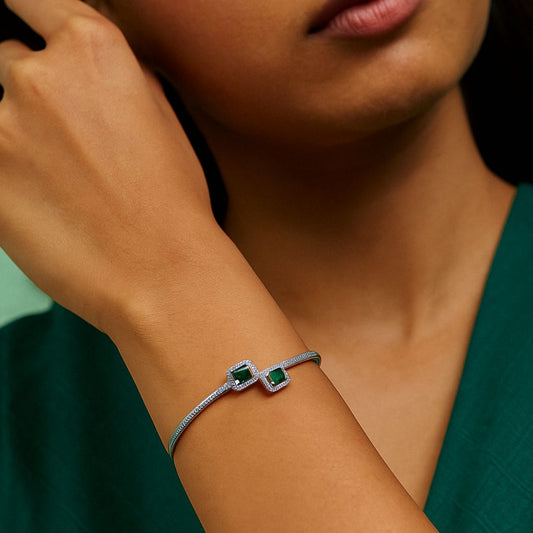 Emerald Grace American Diamond Bracelet