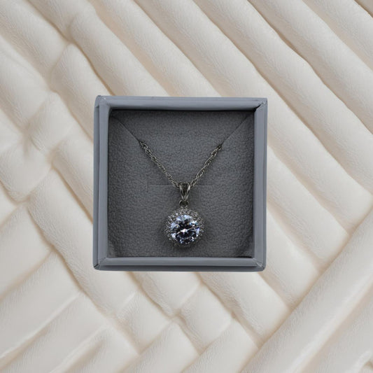 Eternal Spark Sterling Silver Pendant Necklace