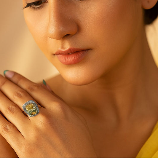 Golden Glimmer Adjustable Ring