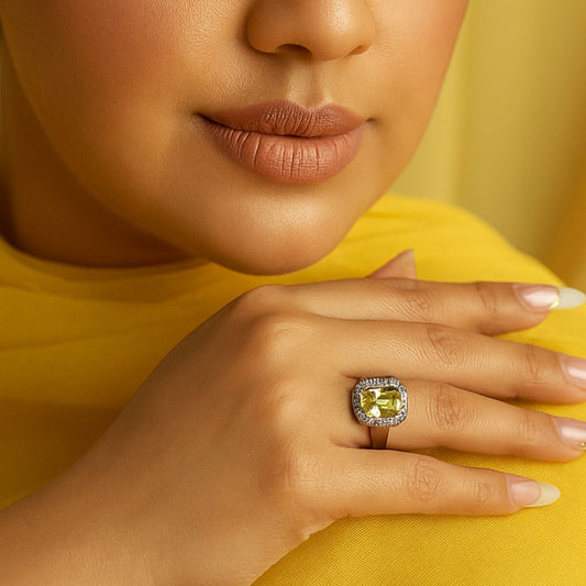 Golden Glimmer Adjustable Ring