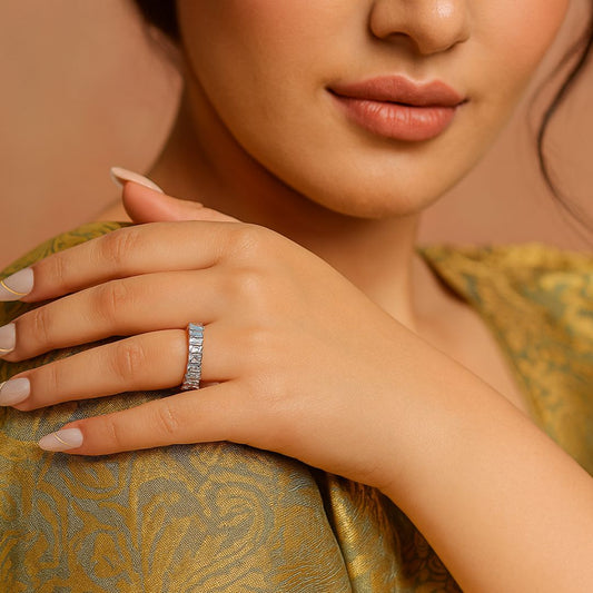 Golden Glimmer American Diamond Band