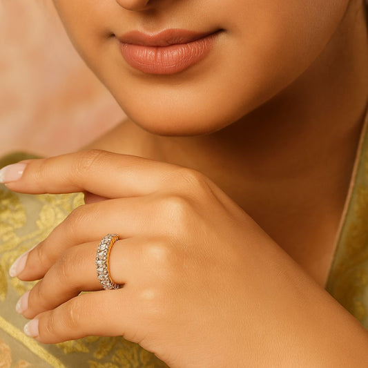 Golden Glimmer American Diamond Band