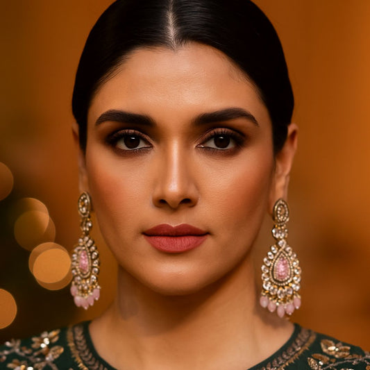 Gulbahar Grace Oxidised Chand Teardrop Earrings