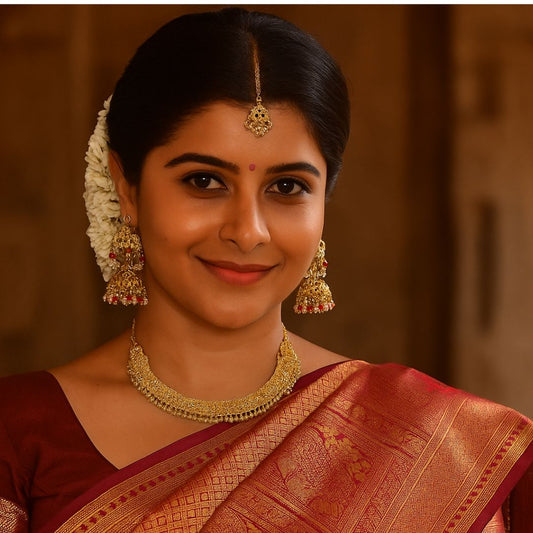 Gulnaar Red Jadau Jhumka Earrings