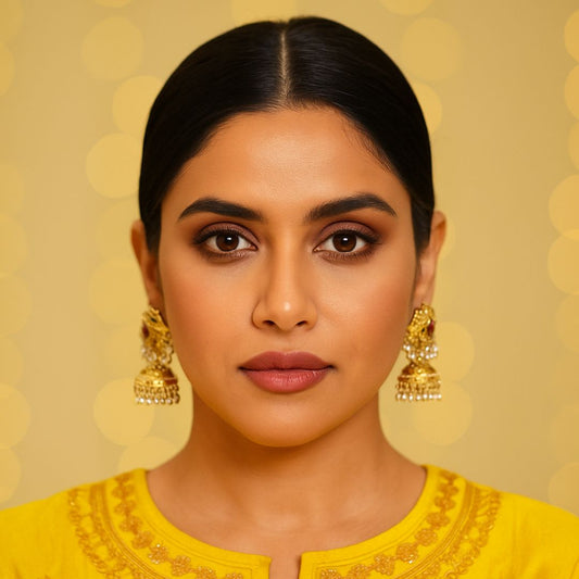 Heirloom Charm Jadau Jhumka Earrings