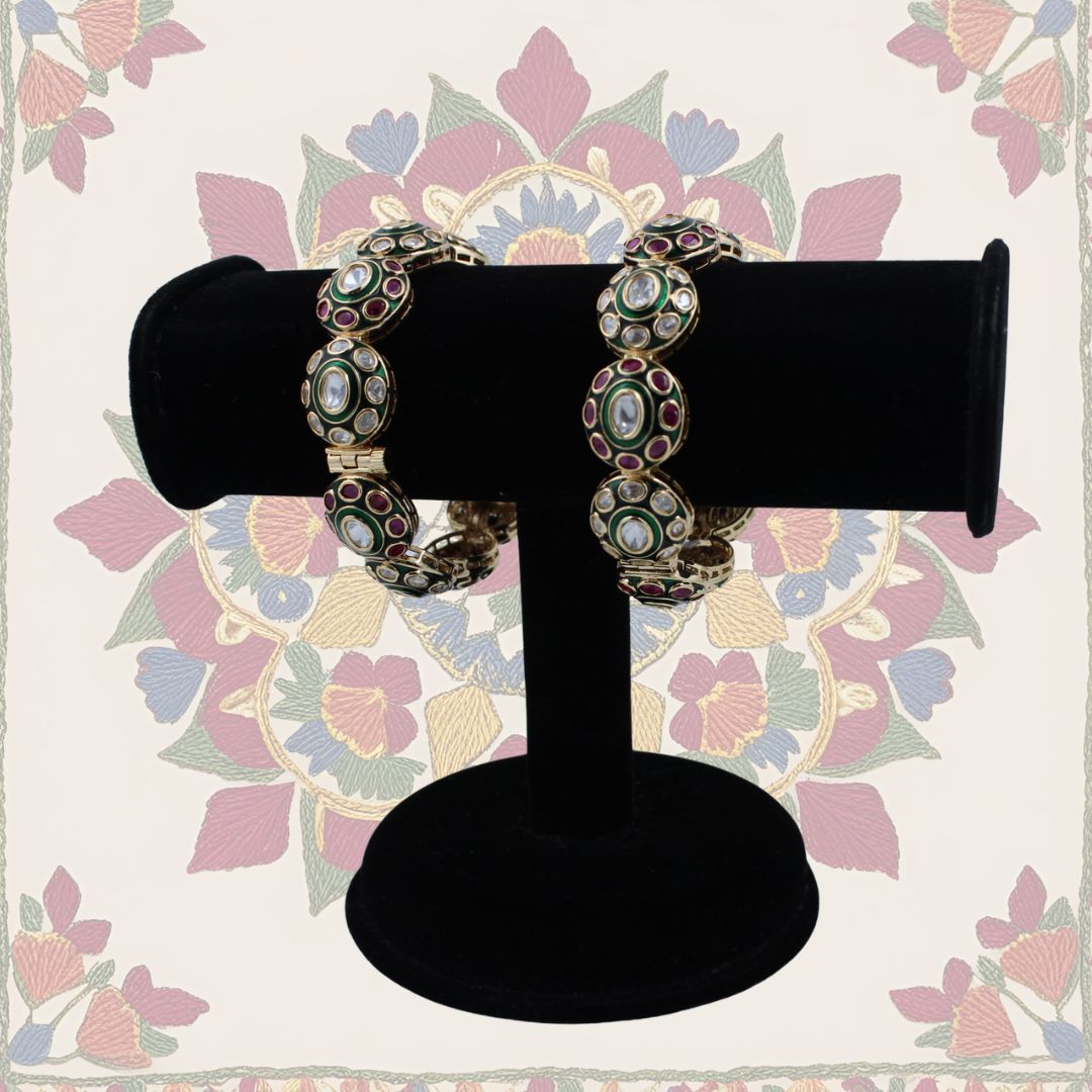 Imperial Glow Openable Pachi Kundan Bangles
