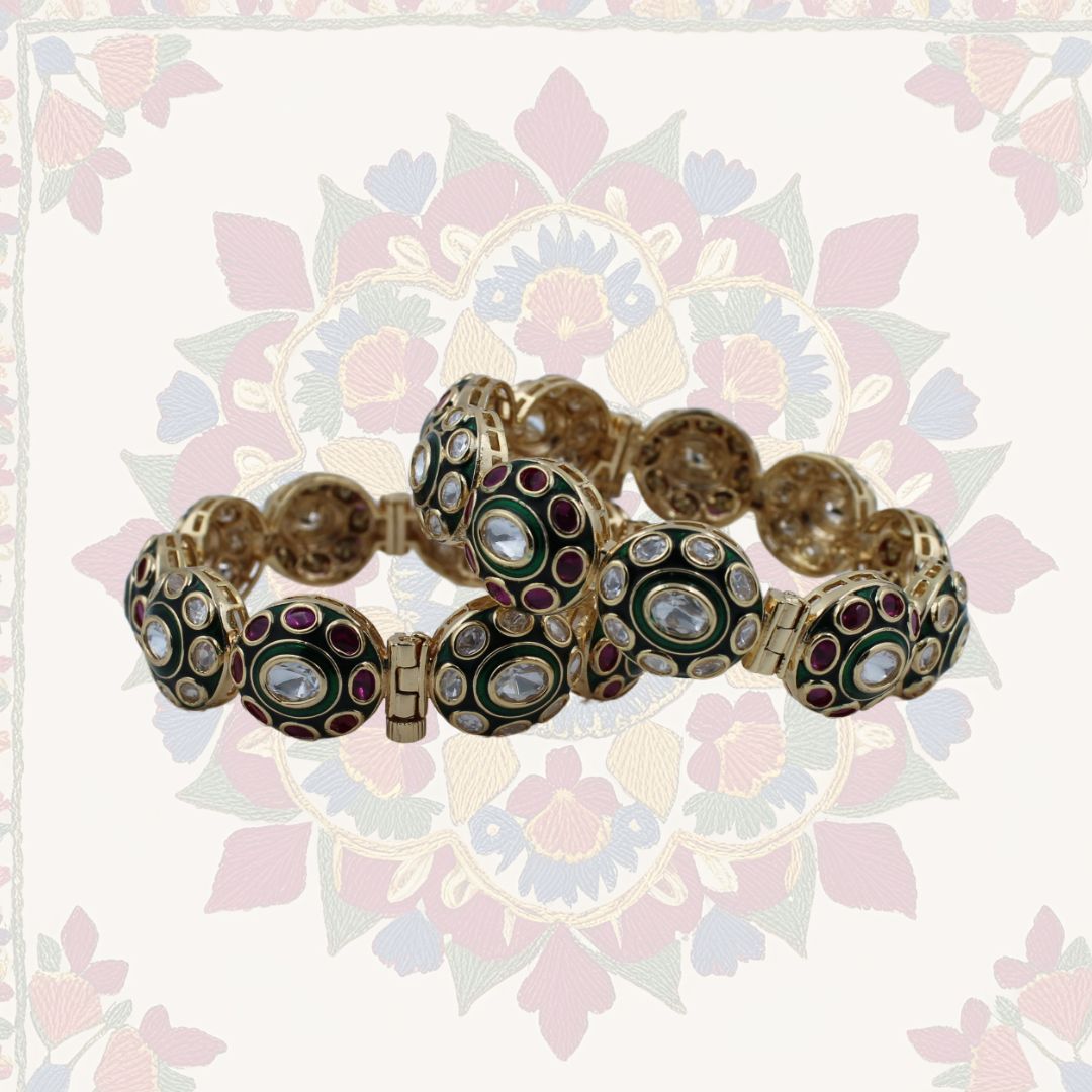 Imperial Glow Openable Pachi Kundan Bangles