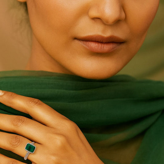 Jade Luxe American Diamond Ring