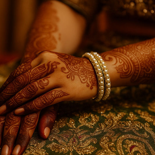 Luxe Pearl Elegance Bangles