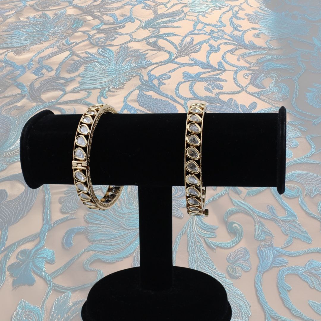 Majestic Glow Kundan Openable Bangles