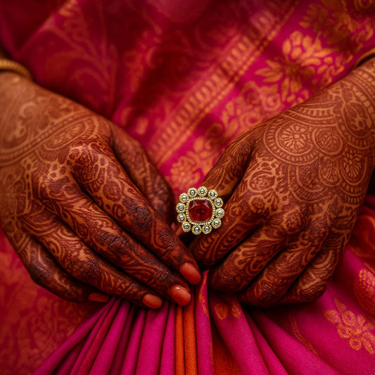 Meher Kundan Ruby Ring