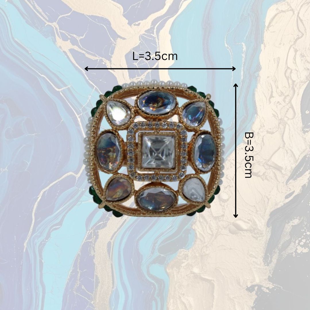 Meher Royal Kundan Statement Ring