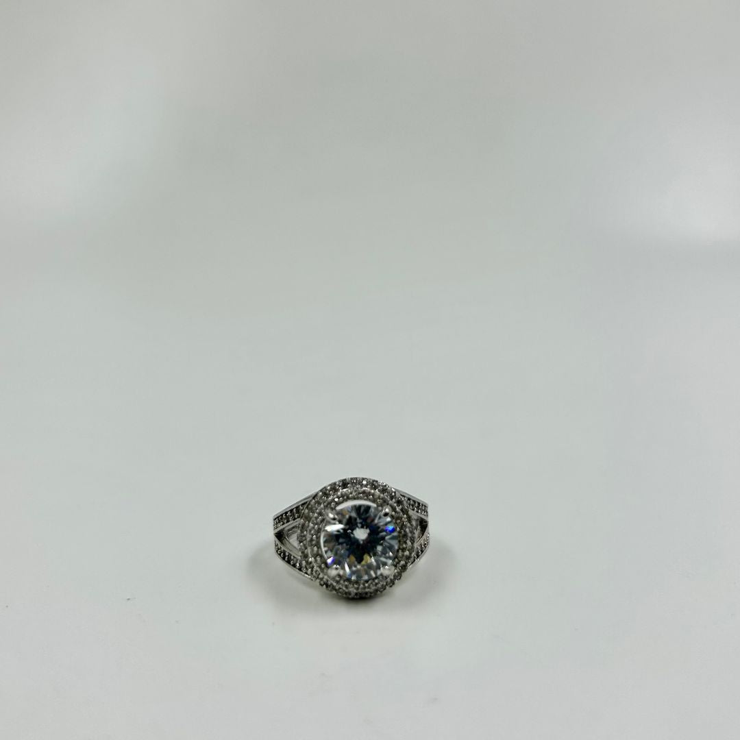 Midnight Halo American Diamond Ring