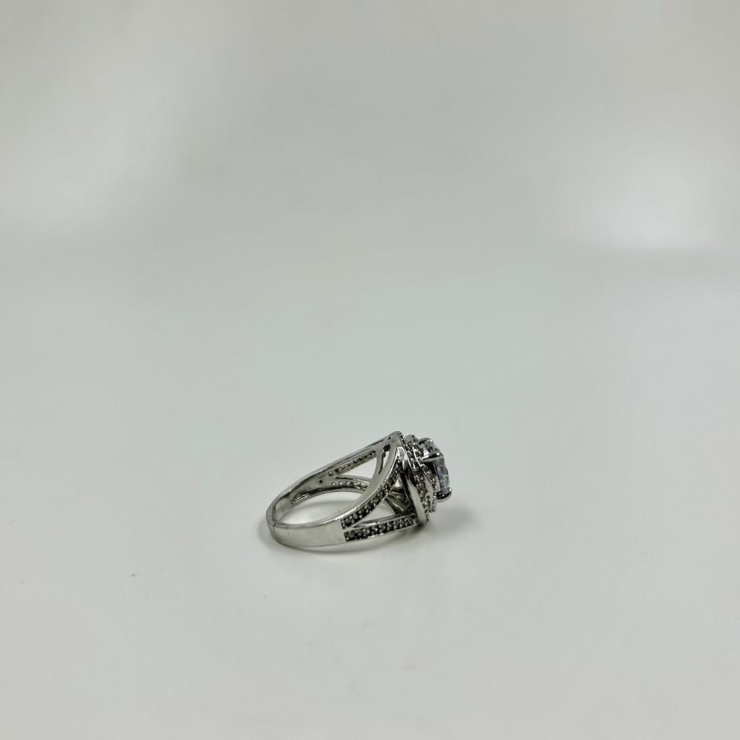 Midnight Halo American Diamond Ring