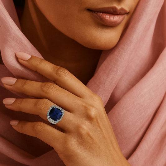 Midnight Majesty Adjustable Ring
