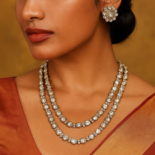 Modern Royalty: Contemporary Kundan Necklace Set