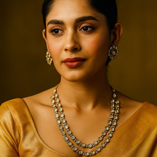 Modern Royalty: Contemporary Kundan Necklace Set