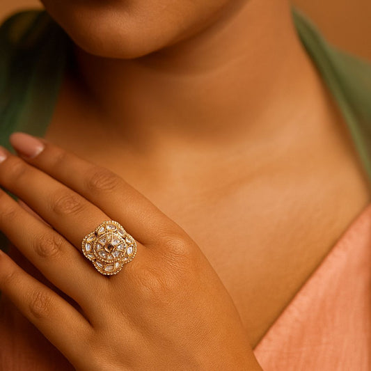 Mughal Majesty Kundan Ring
