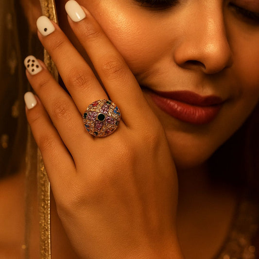 Rangmanch Kundan Ring