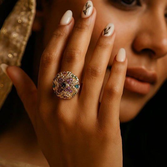 Rangmanch Kundan Ring