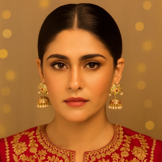 Regal Raas Jadau Jhumka Earrings