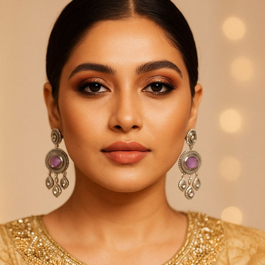 Rosé Radiance Vintage Drop Earrings
