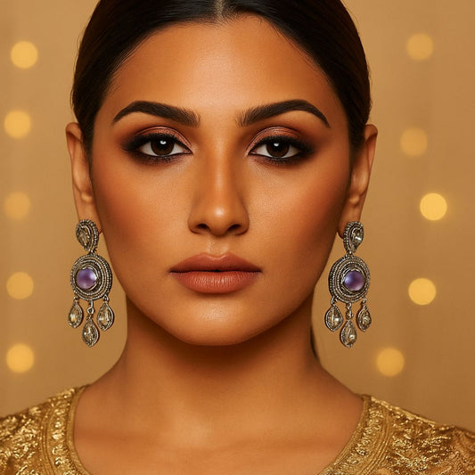 Rosé Radiance Vintage Drop Earrings