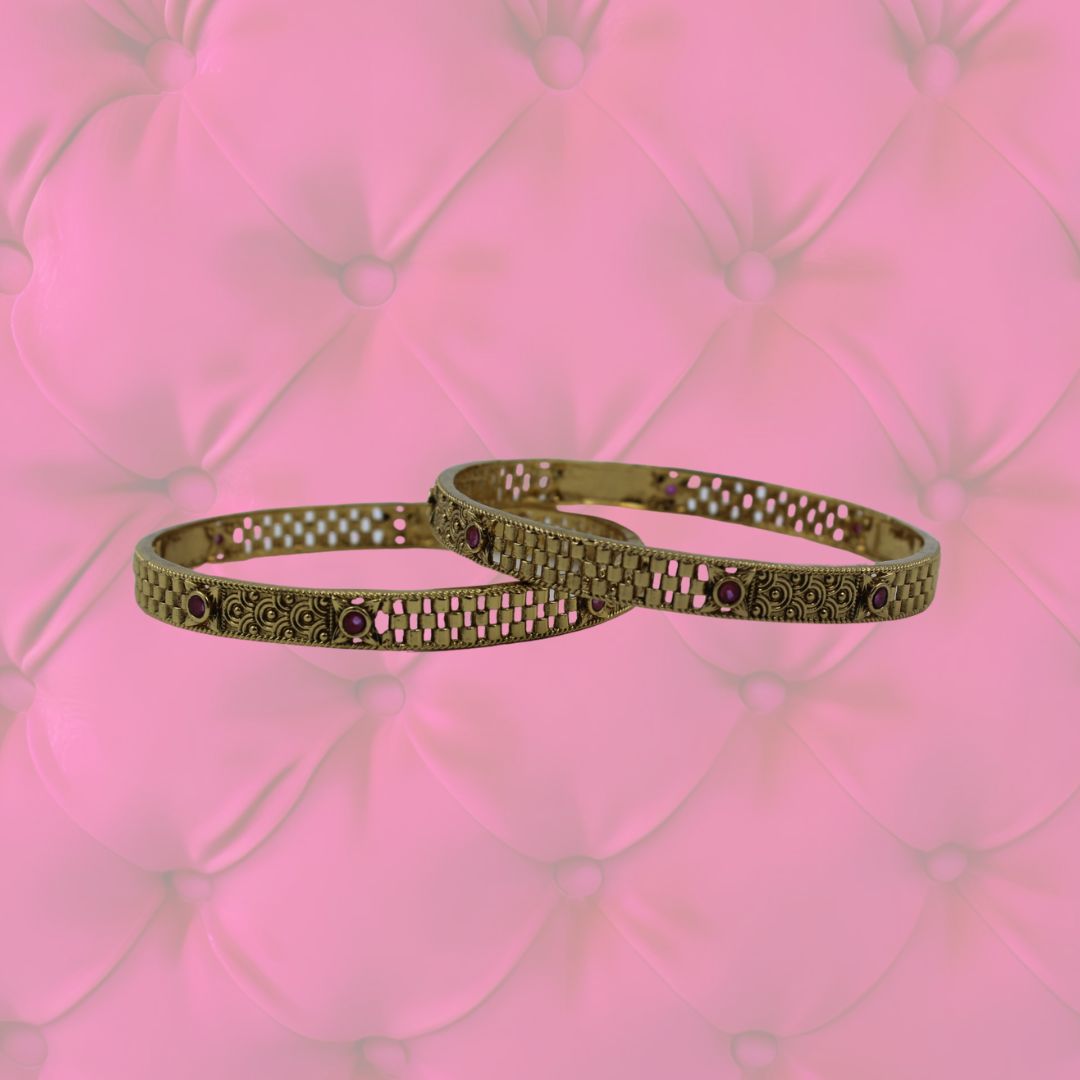 Royal Gold Polki Bangles