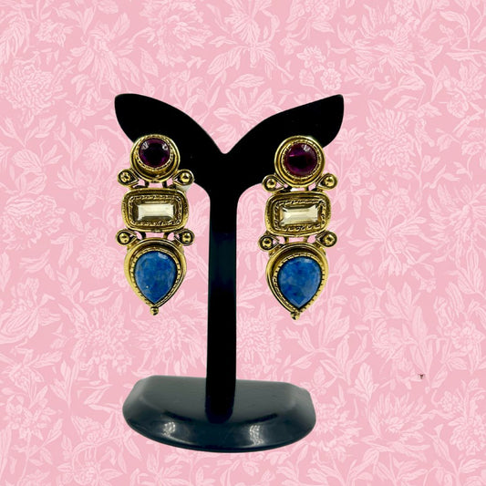 Royal Prism Stone Drop Earrings