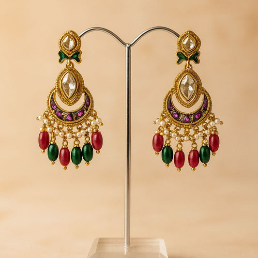 Royal Riwaayat Kundan Chandbali Earrings
